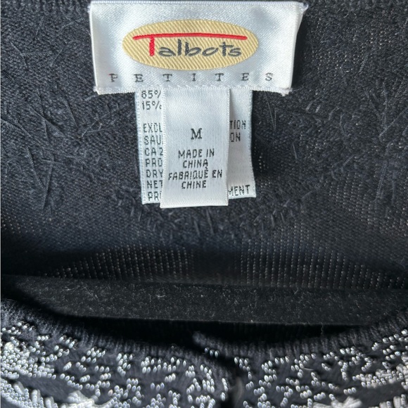 Talbots Black Sweater M - Picture 4 of 7